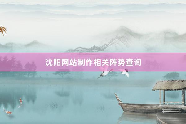 沈阳网站制作相关阵势查询