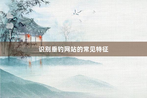 识别垂钓网站的常见特征
